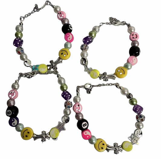 Candy Chromey Beaded Bracelet